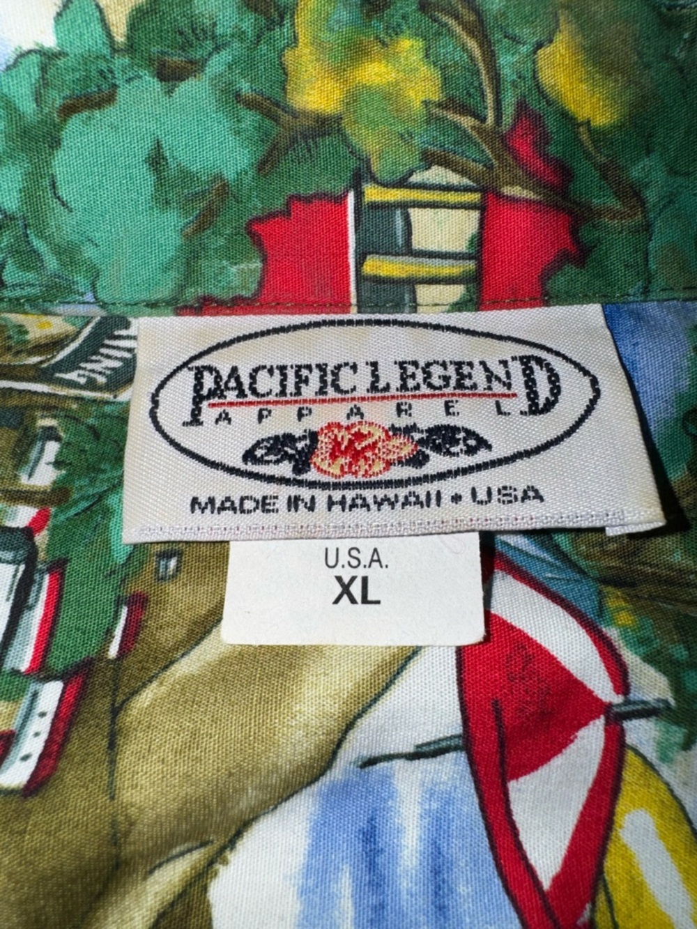 Route 66 Beach Cotton Hawaiian Shirt All Over Print Lightweight Button Down XL - Picture 5 of 10